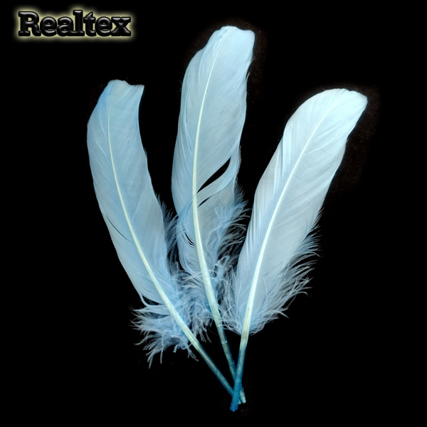 Перо Реалтекс Гусиное 13-18 см цв.голубой