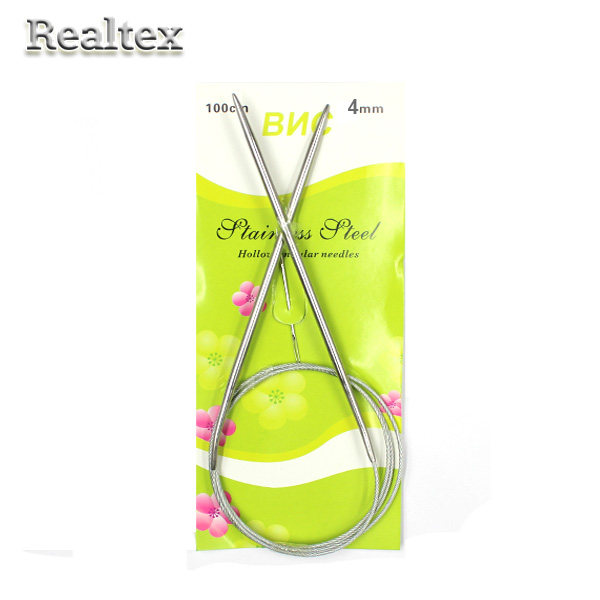 Спицы металл круговые на тросике Realtex 100см №4,0 (10шт)  