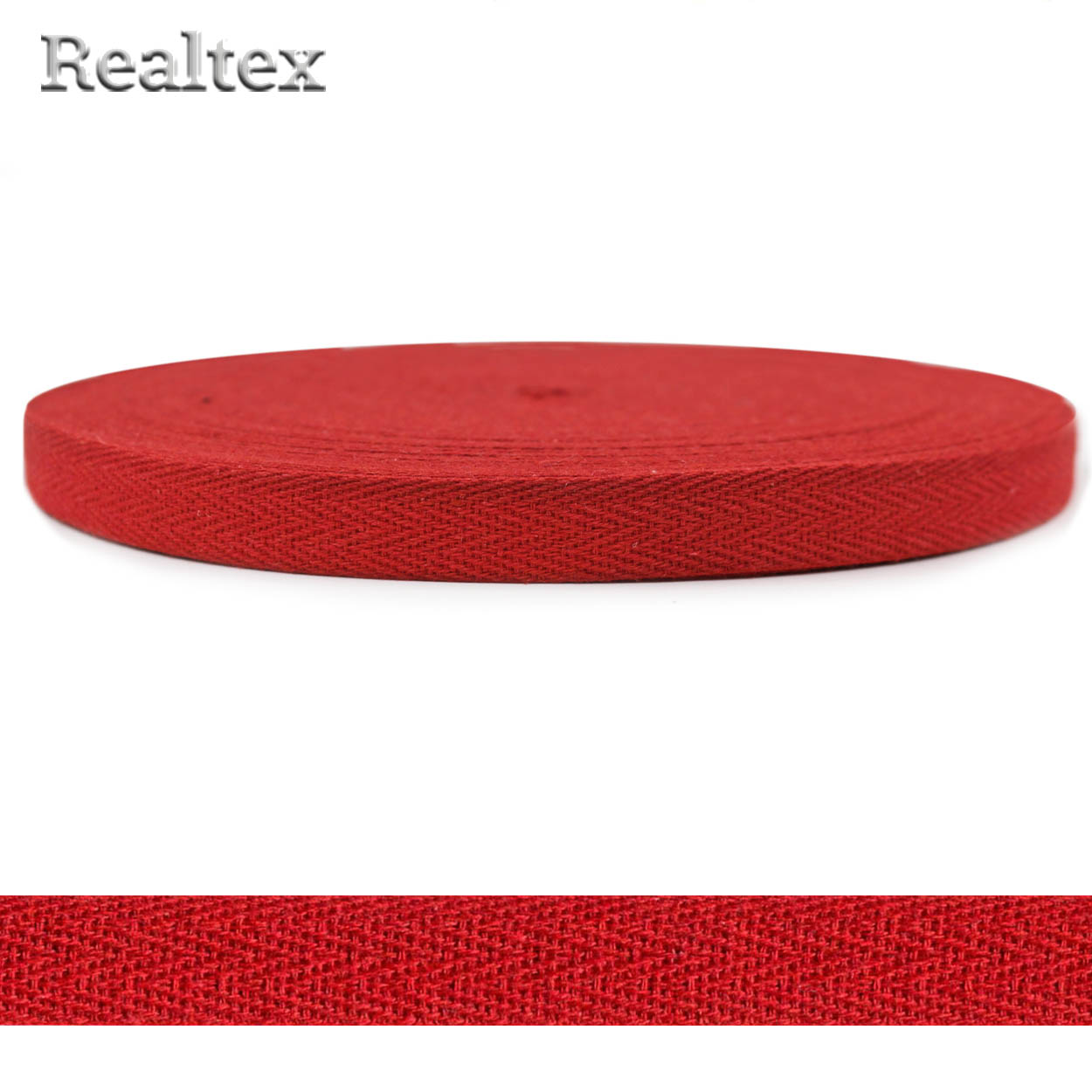 Тесьма киперная 10мм Realtex (50м) цв.16 красный