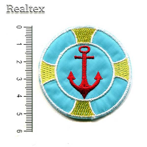 Термоаппликации 2736 "Якорь с кругом" цв.синий 