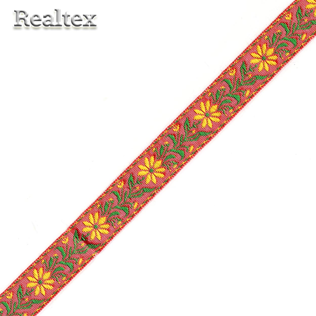 Тесьма жакардовая 18мм с1851г17 рис.8763 (10м) цв.коралл