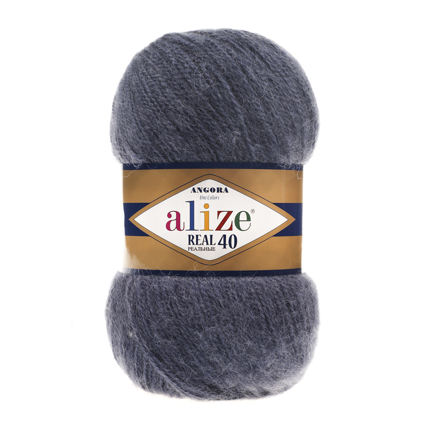 Пряжа "Angora Real 40" (100гр) цв.411 джинс