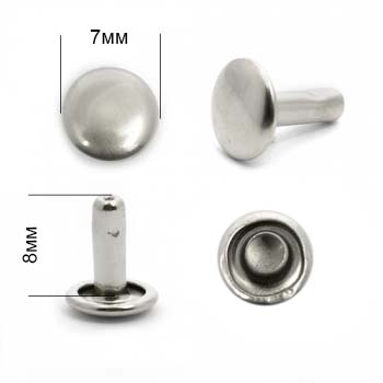 Хольнитены  Реалтекс 2-х стороние 7*7мм цв.никель 