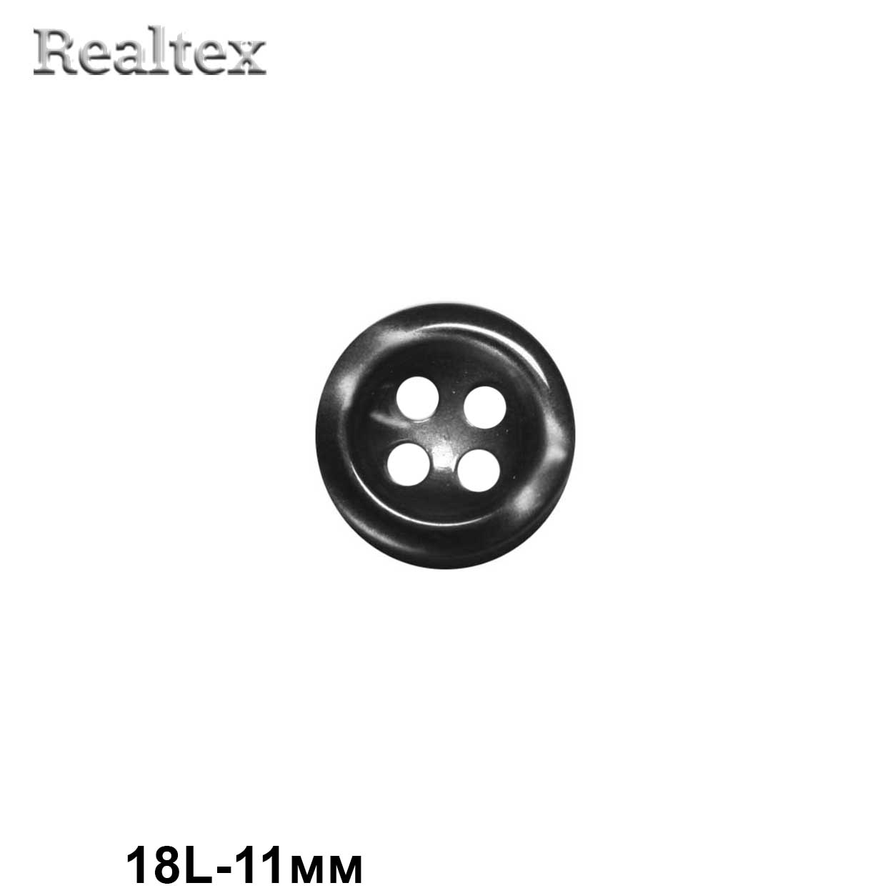 Пуговицы CB M-01 18L (144шт) цв.Blk-20