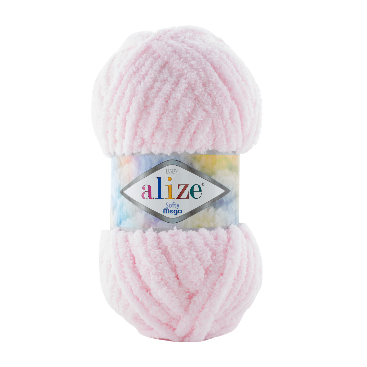 Пряжа Alize "Softy Mega" (100гр) цв.031 бледно-розовый 