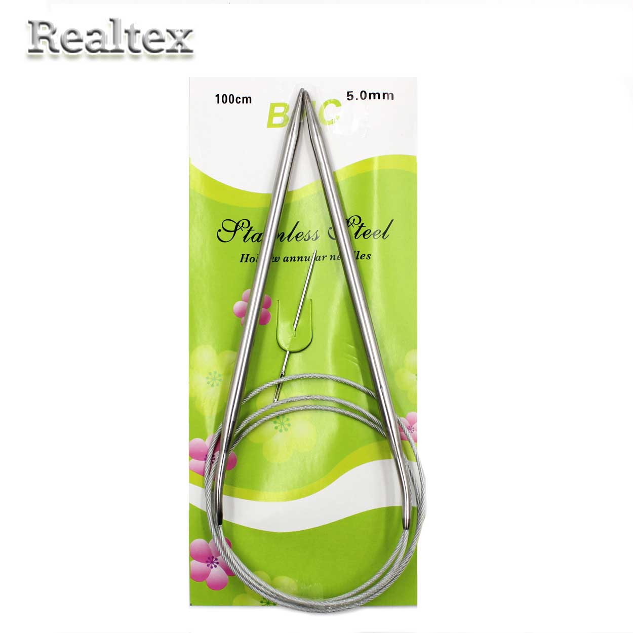 Спицы металл круговые на тросике Реалтекс 100см №5,0 (10шт) 