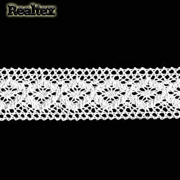 Кружево вязаное  40мм 40.01.142 (25м) цв.01 белый