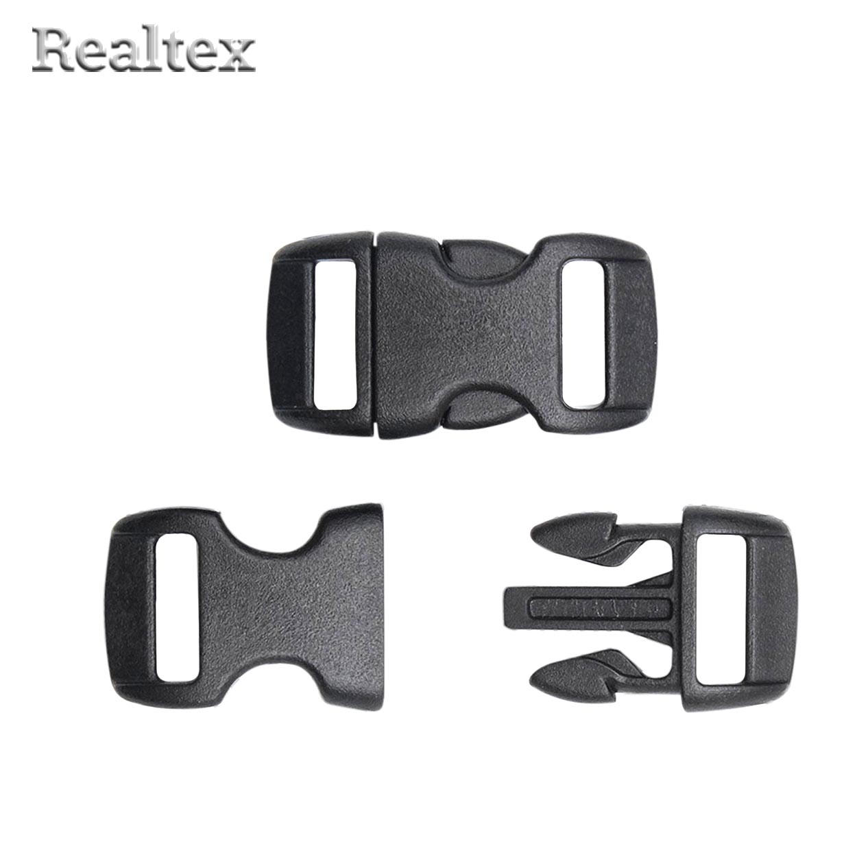 Защелка-трезубец 10мм (ацеталь) Ф-10 (50шт) цв.черный 