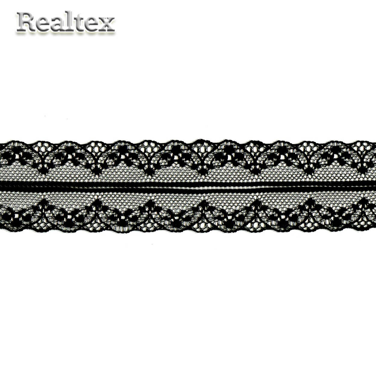 Кружево капроновое Реалтекс  37мм SC 325-2 (25м) цв.черный