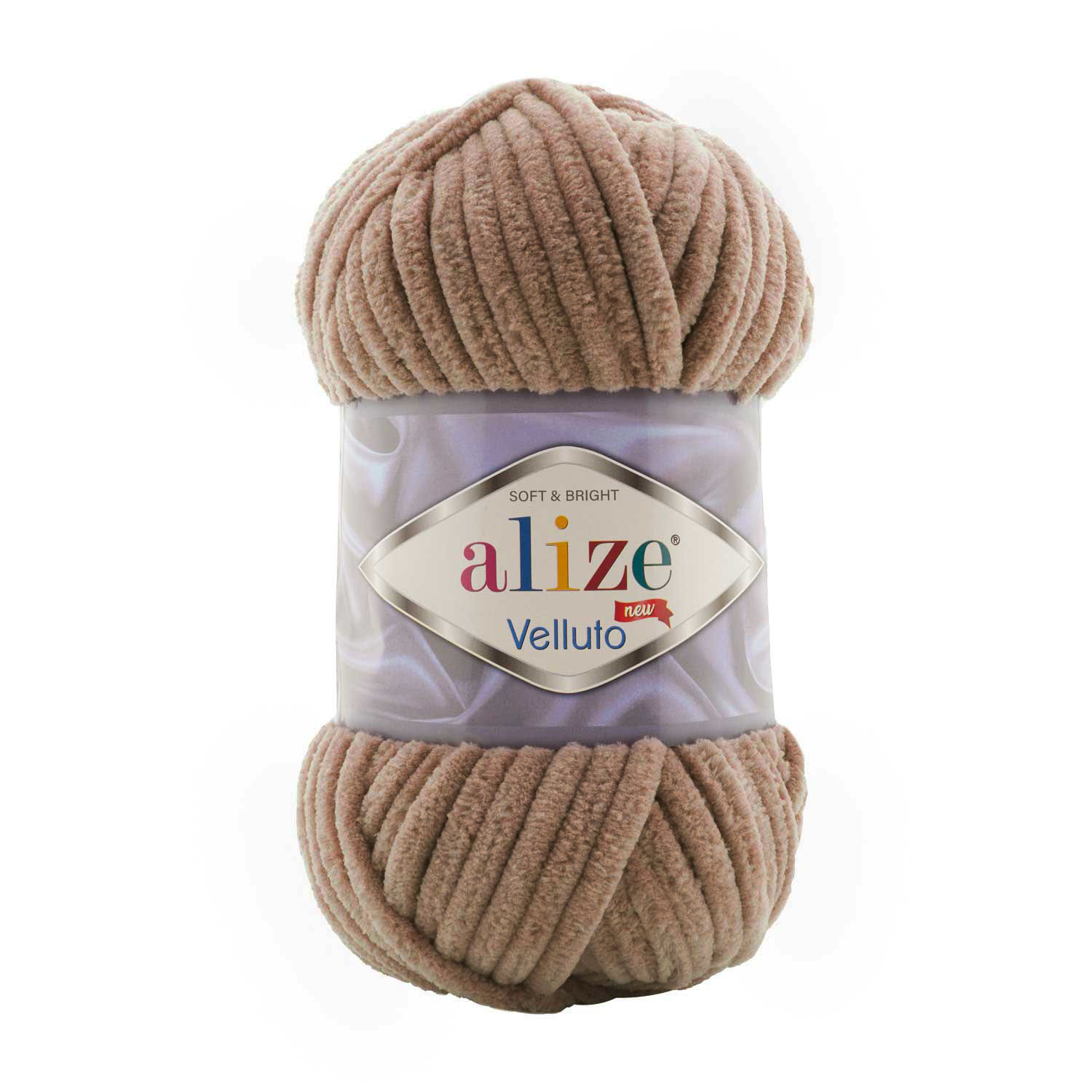Пряжа Alize "Velluto" (0,5кг) цв.329 табачно-коричневый
