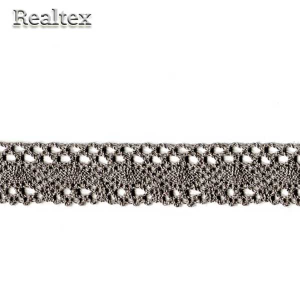 Кружево вязаное  25мм 25.01.107 (25м) цв.06 св.серый