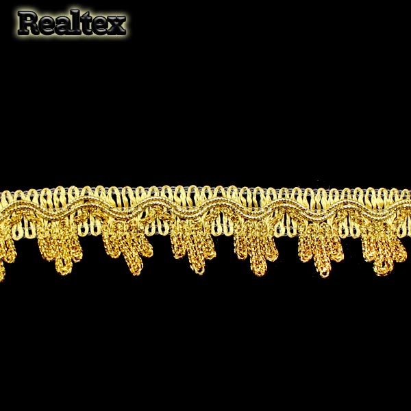 Тесьма Realtex металлизированная 25мм 9243 цв.золото