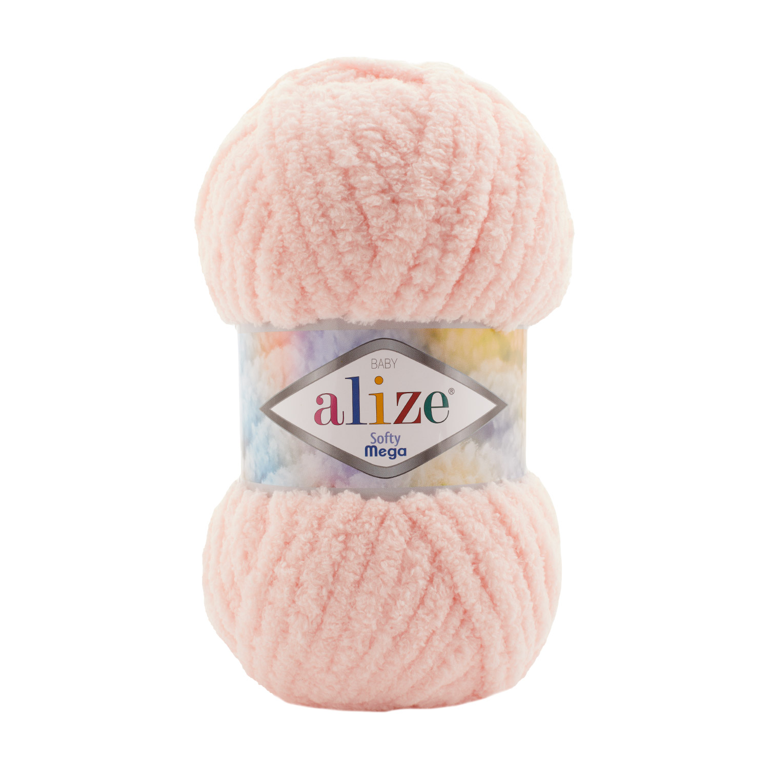 Пряжа Alize "Softy Mega" (100гр) цв.340 пудра