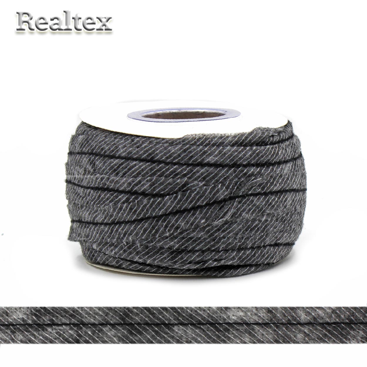 Лента нитепрошивная клеевая по косой с нитью 5715G 15мм цв.серый 