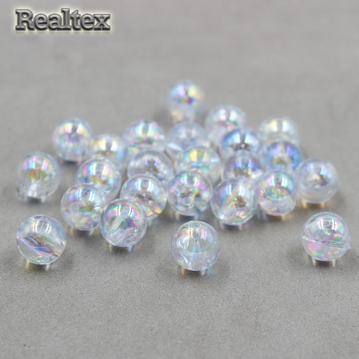 Бусины пластик Realtex 12мм под жемчуг (500гр) цв.ТАВ