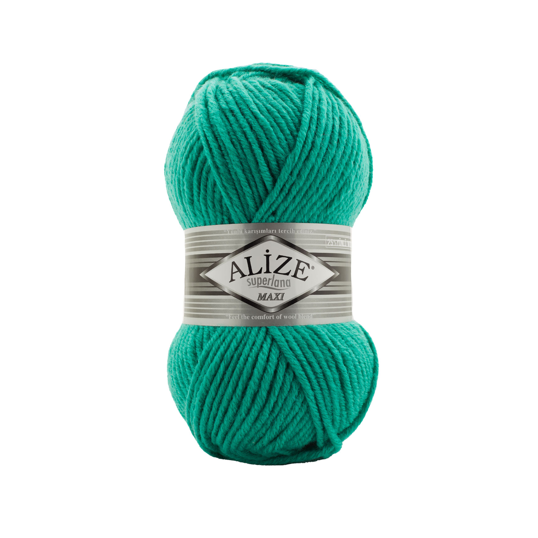 Пряжа Alize "Super Lana Maxi" (100гр) цв.642 светлый изумруд