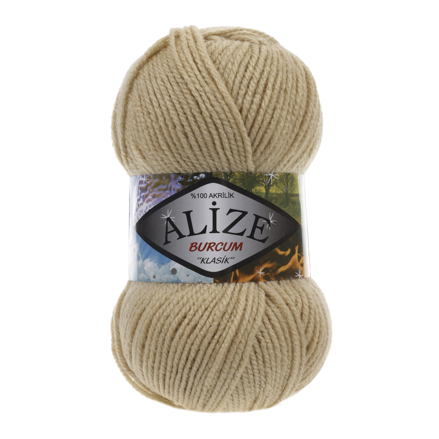 Пряжа Alize "Burcum Klasik" (100гр) цв.368 камель