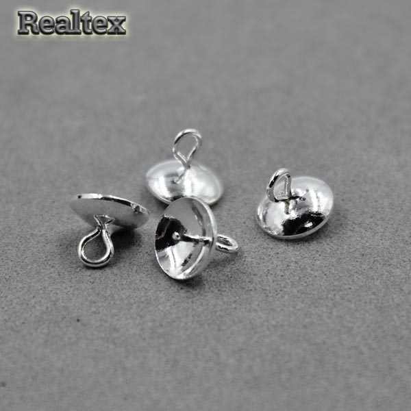 Розетка для бус K01 d-8мм цв.серебро