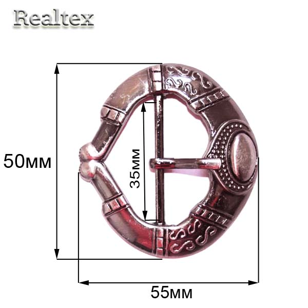 Пряжка металлическая П-08 цв.медь