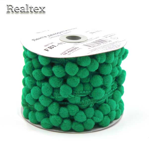 Тесьма декоративная FBL-02 21мм "Blitz" цв.035 зеленый