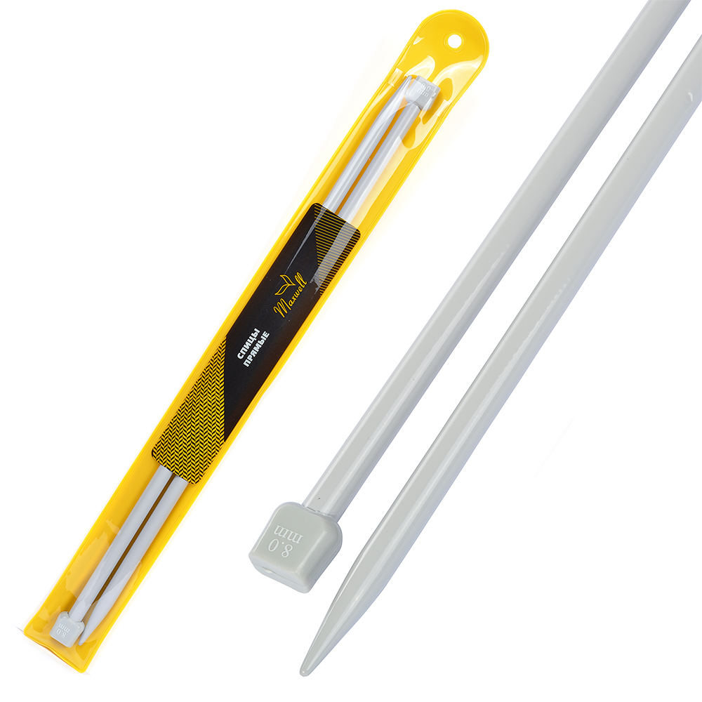 Спицы тефлоновые из 2-х шт Gold №8,0 35см Maxwell