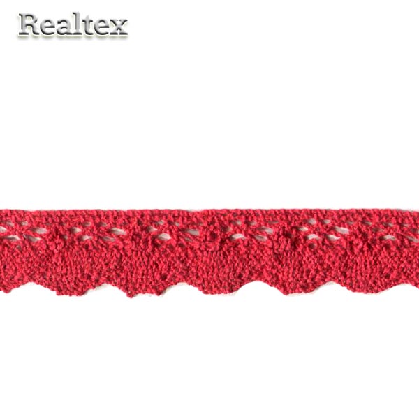 Кружево вязаное  19мм 19.01.110 (25м) цв.16 красный