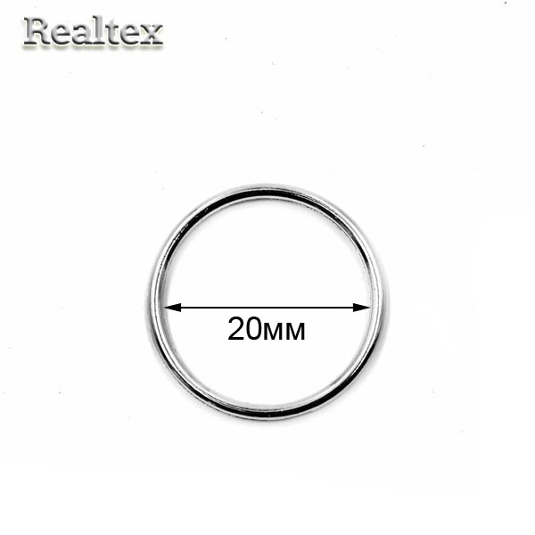  Кольцо  Реалтекс 20мм металл цв.никель
