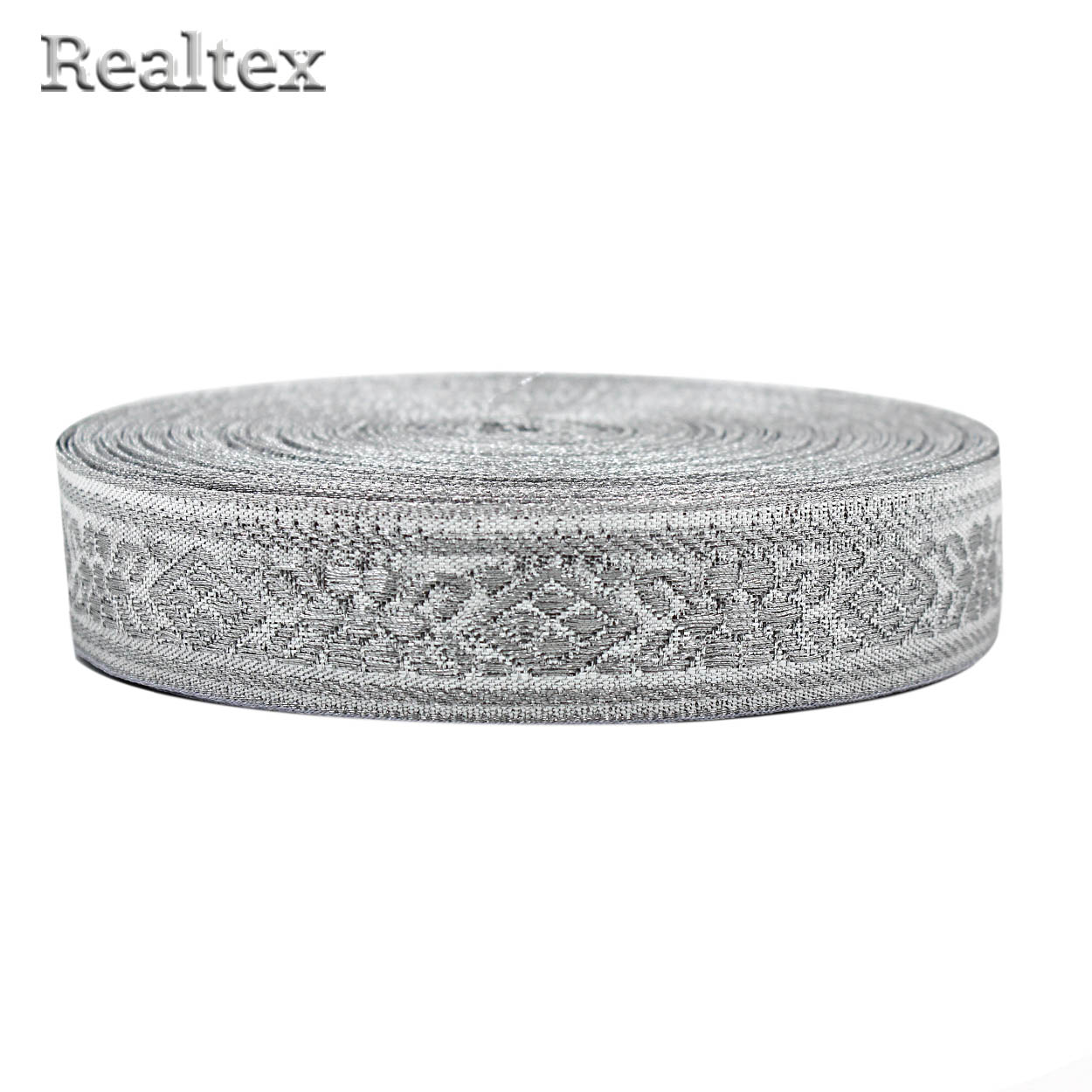 Тесьма церковная  Realtex 25мм R-02 цв.серебро