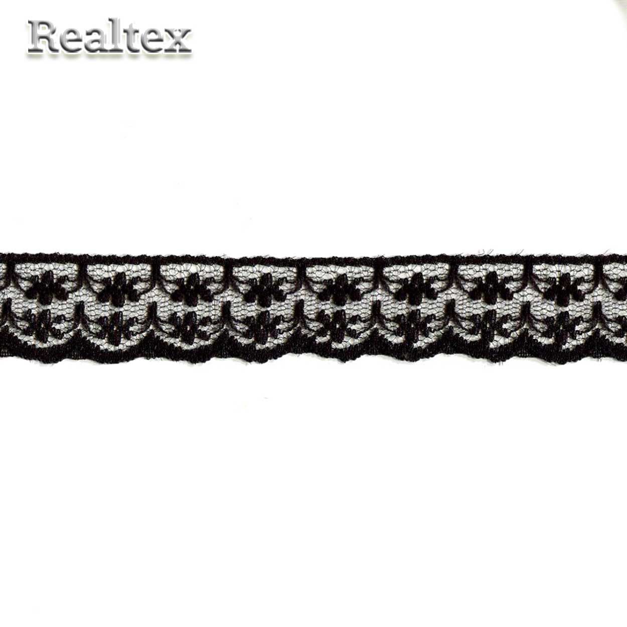 Кружево капроновое Реалтекс  22мм SC 133-1 (25м) цв.черный