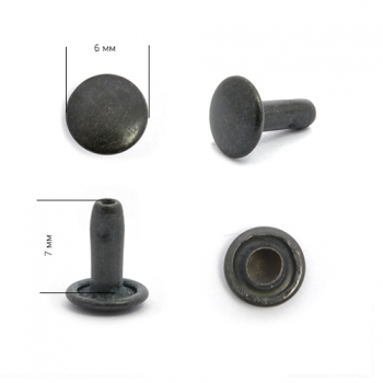 Хольнитены  2-х стороние 6*6мм цв.оксид 