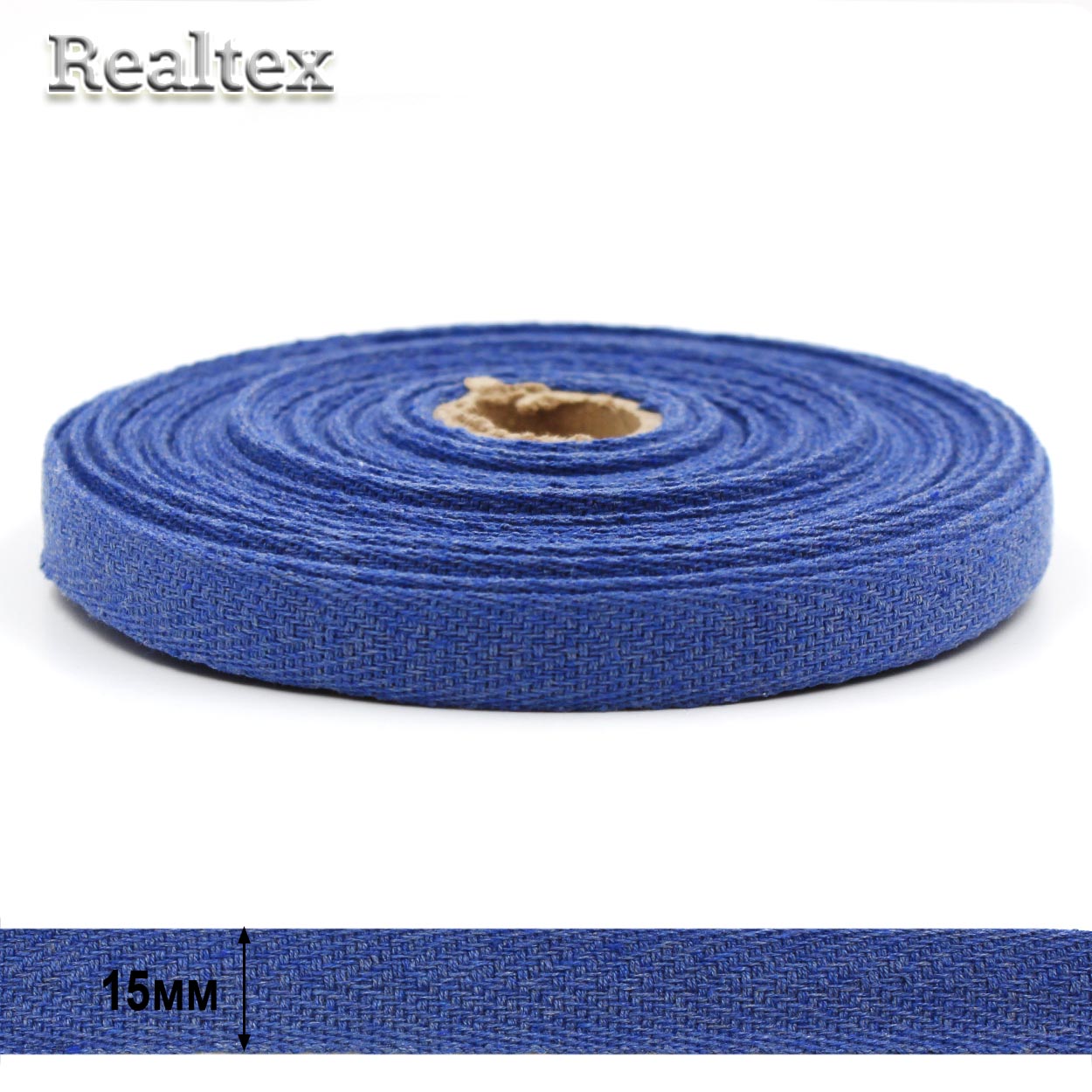 Тесьма киперная 15мм 3863 (25м) цв.27 яркий джинс 