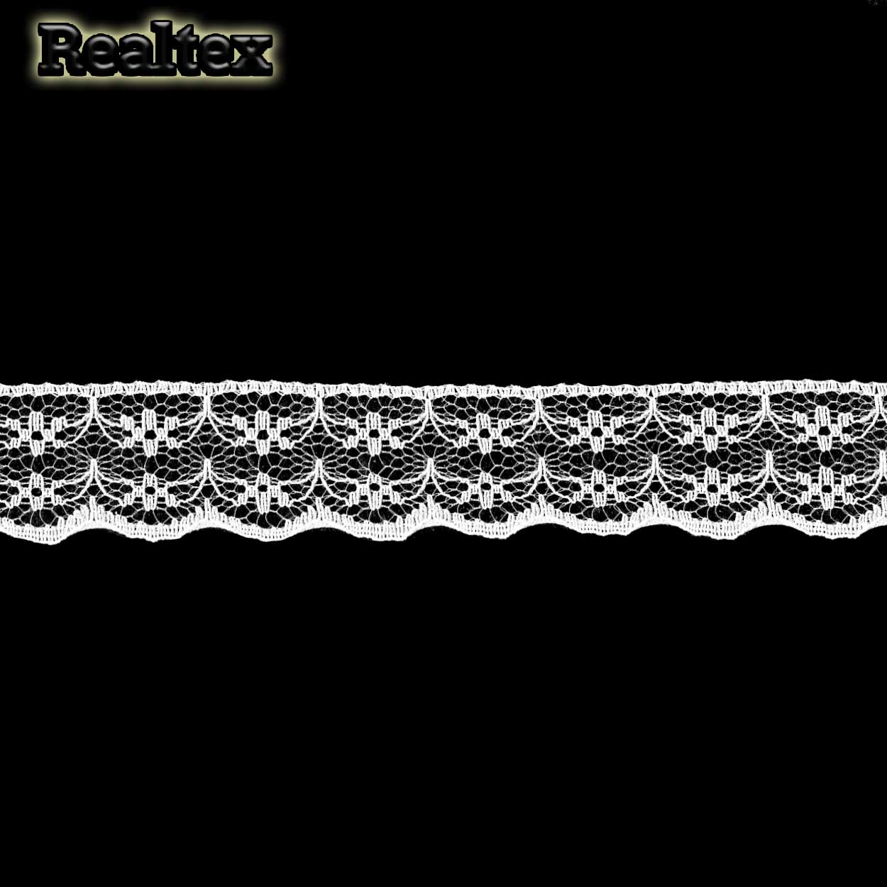 Кружево капроновое Реалтекс  22мм SC 133-1 (25м) цв.белый