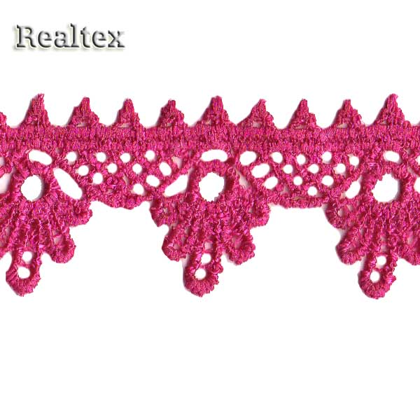 Кружево гипюр  25мм 1256 цв.05 фуксия