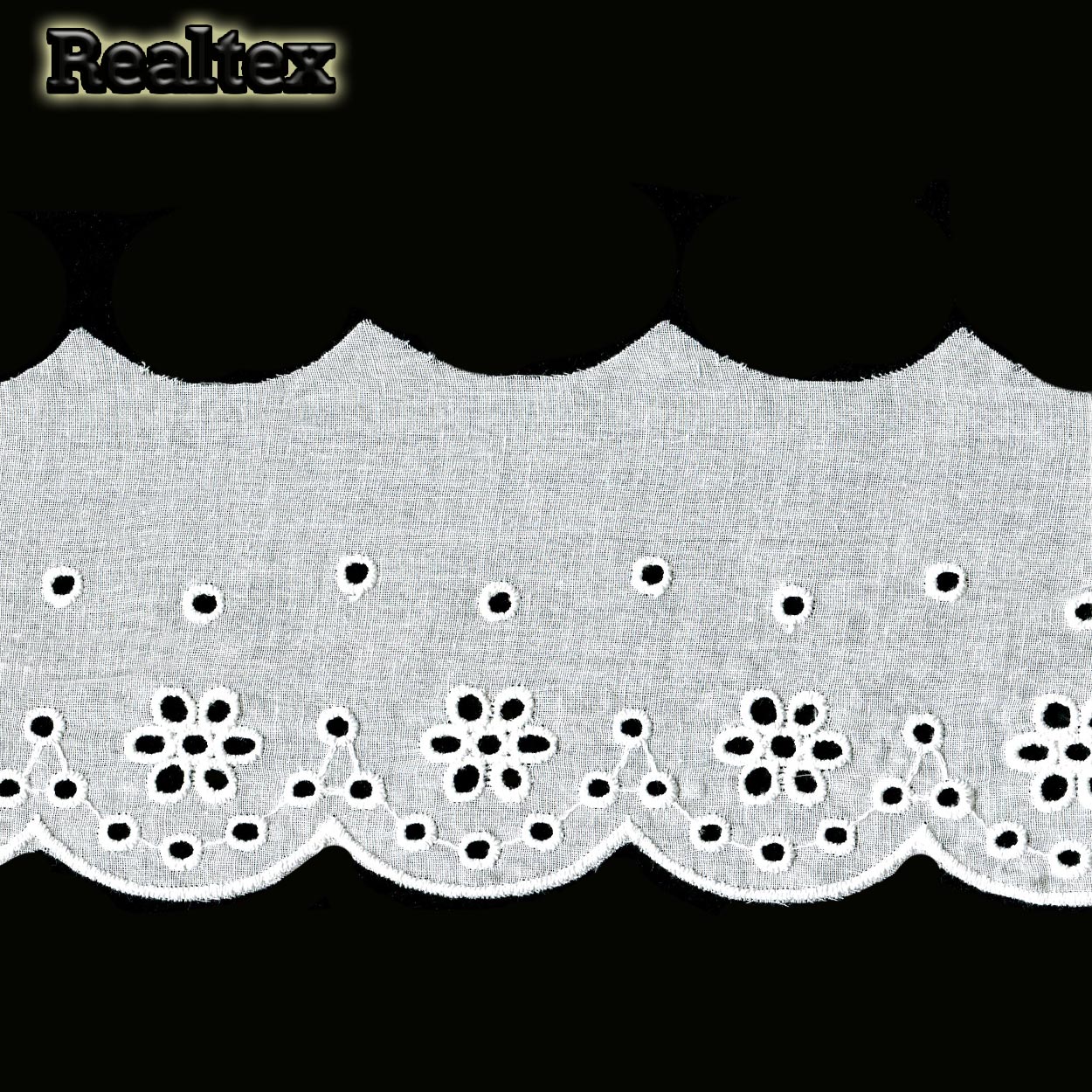 Шитье 90мм TBY 6298E  х/б цв.01 белый 