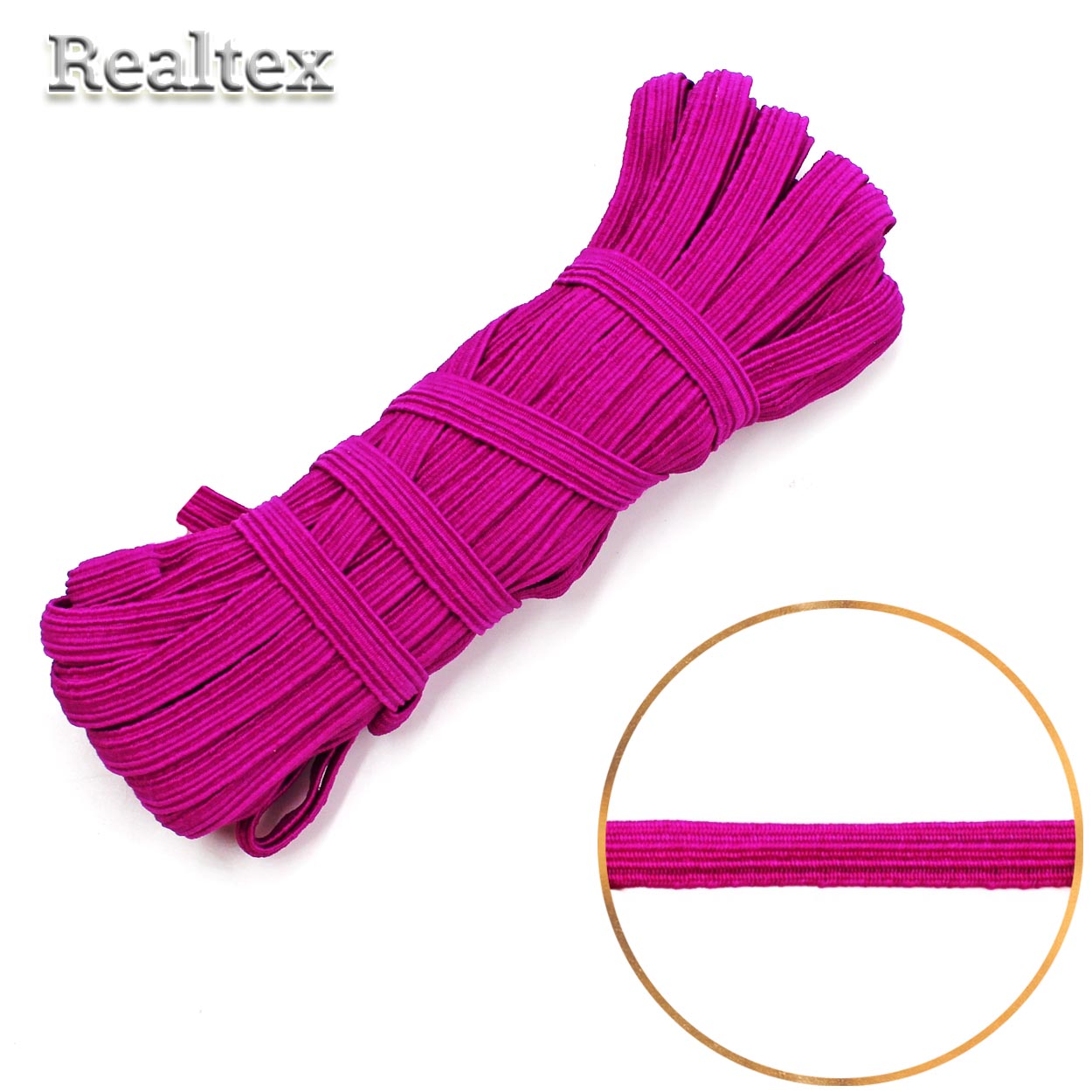 Резинка-вздержка Россия 7мм С3323 (5шт*10м) цв.22 фуксия