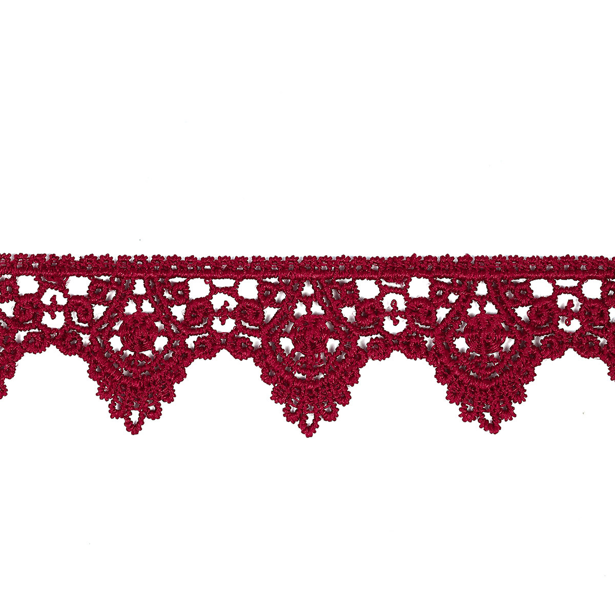 Кружево гипюр  26мм TBY 0798 (27м) цв.F163 тёмно-красный