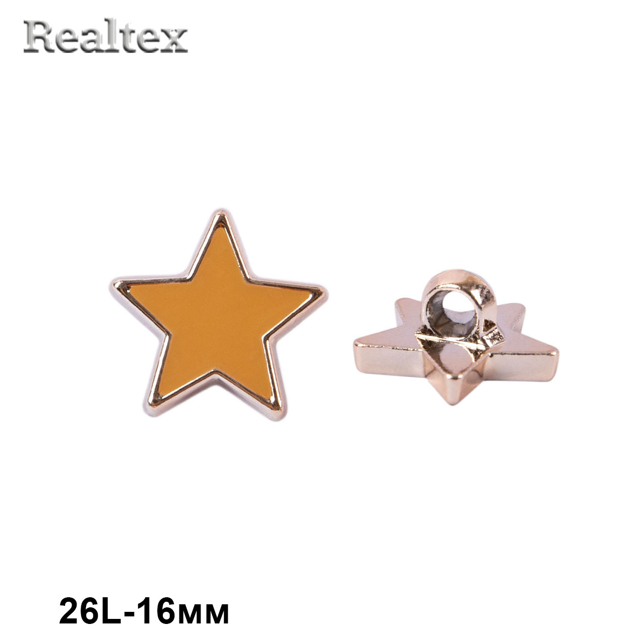 Пуговицы DRN 0101 26L (50шт) цв.115 оранжевый