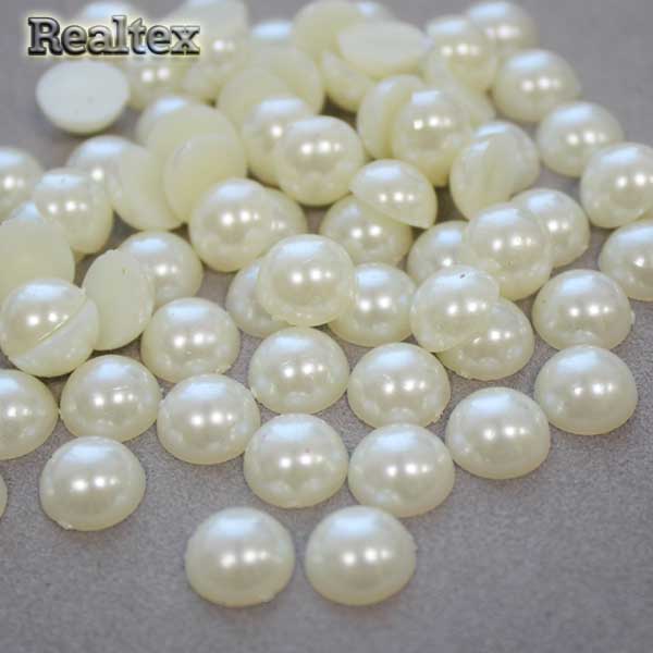 Полу-бусы Realtex 10мм (500гр) цв.01 молочный 