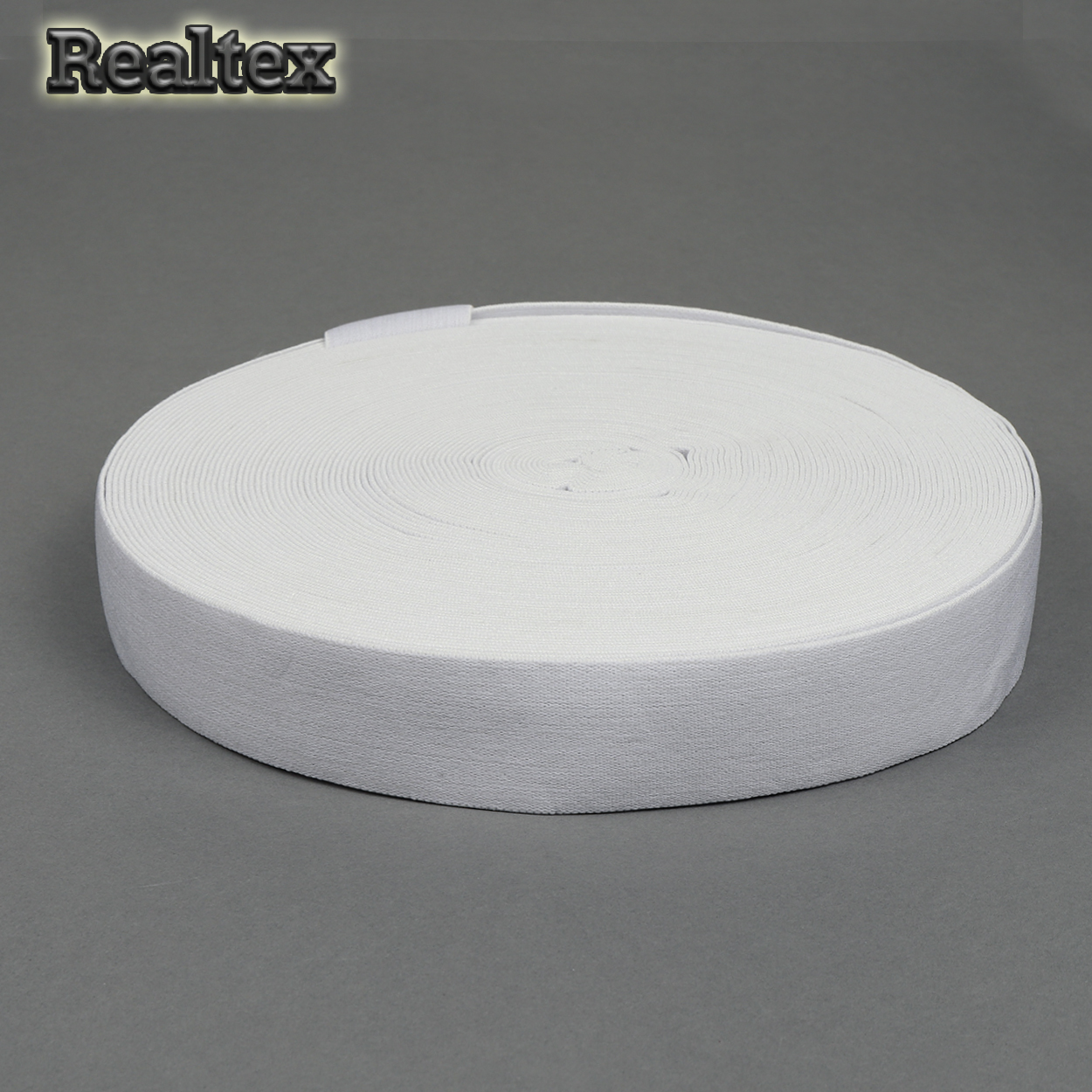 Резинка тканная 35мм TBY.53980DG меланж цв.светло-серый