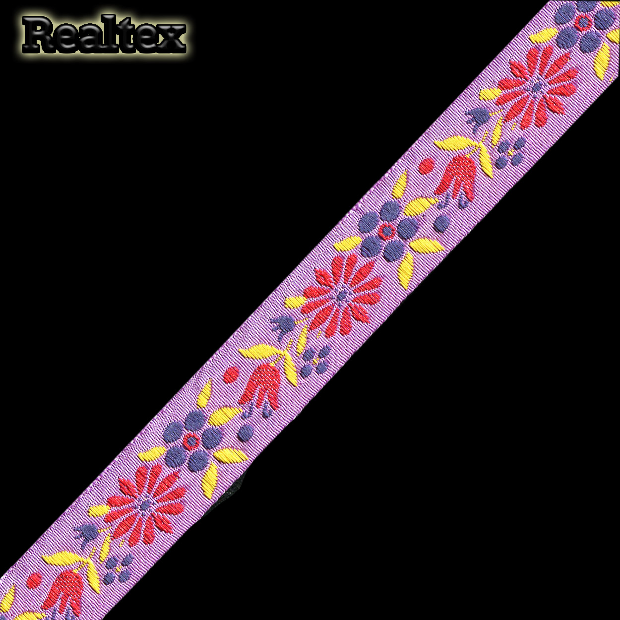 Тесьма жакардовая 24мм с1852г17 рис.8924 (10м) цв.сиреневый