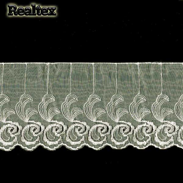 Кружево органза Реалтекс 100мм 31066 цв.молочный