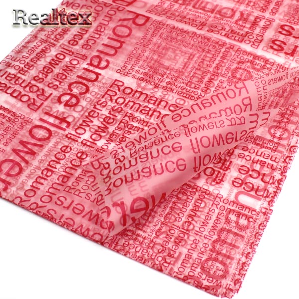  Материал упаковочный Реалтекс пластик R-16 "Газета" 60*60см (2шт) цв.красный