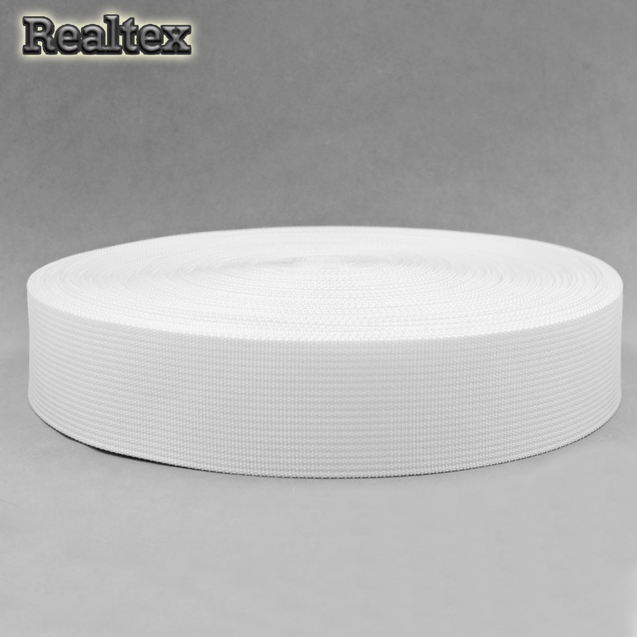  Лента ременная Realtex Premium 50мм (45,7м) цв.белый