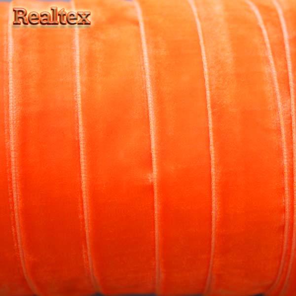 Лента бархатная УТ 20мм цв.8513 оранжевый