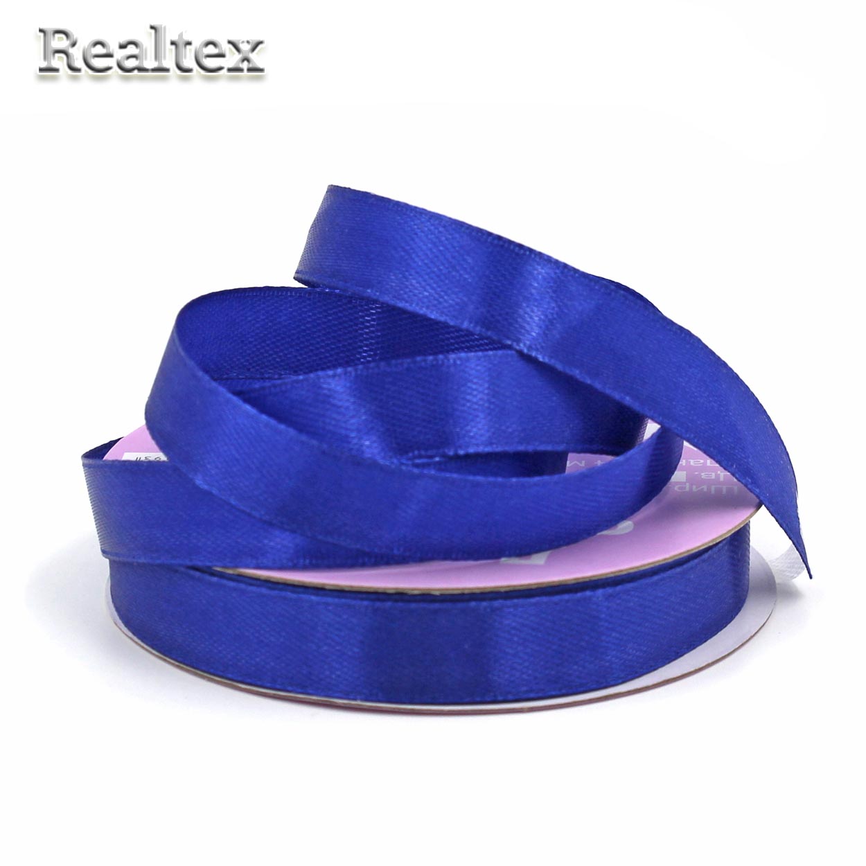 Лента атласная 12мм Realtex (27,4м) цв.3162 синий