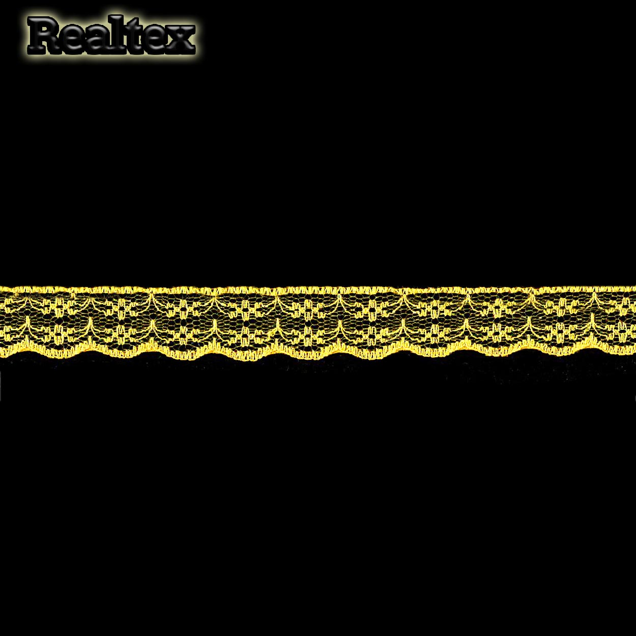 Кружево капроновое  20мм TBY 1663 (27,4м) цв.13 жёлтый