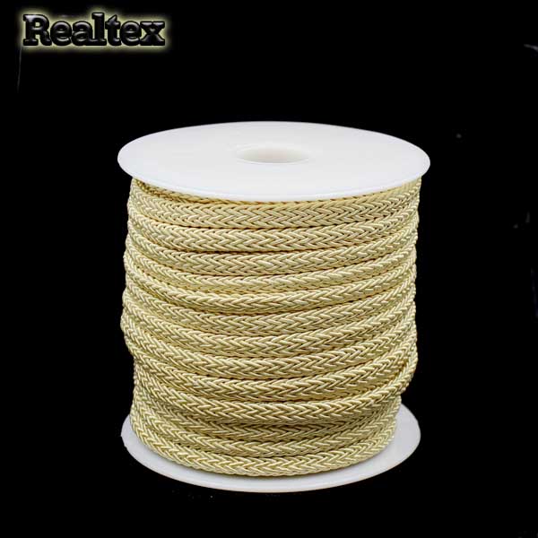  Шнур мебельный плетеный Realtex 6мм DG цв.010 светло-бежевый