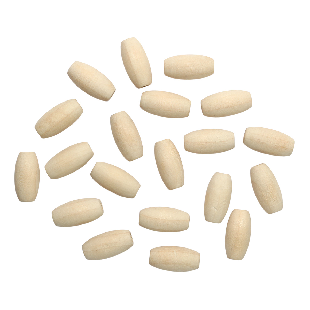 Бусины деревянные 554987 овальные цв.светлое дерево   