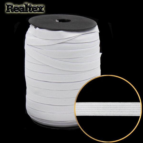 Резинка-вздержка Realtex 10мм (100м) цв.белый 