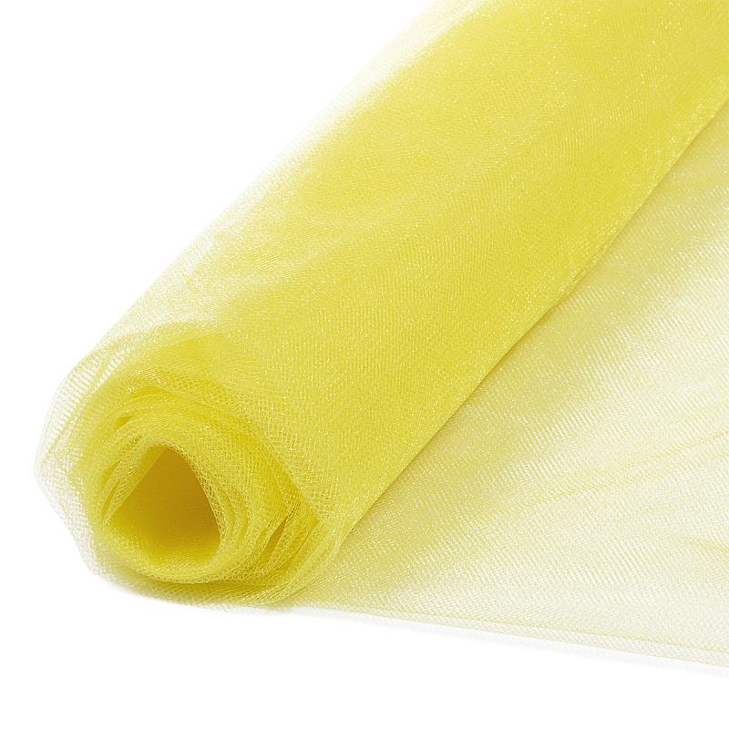 Фатин K.TRM шир.300см блестящий средней жёсткости (5м) цв.17 св.желтый